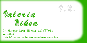 valeria miksa business card